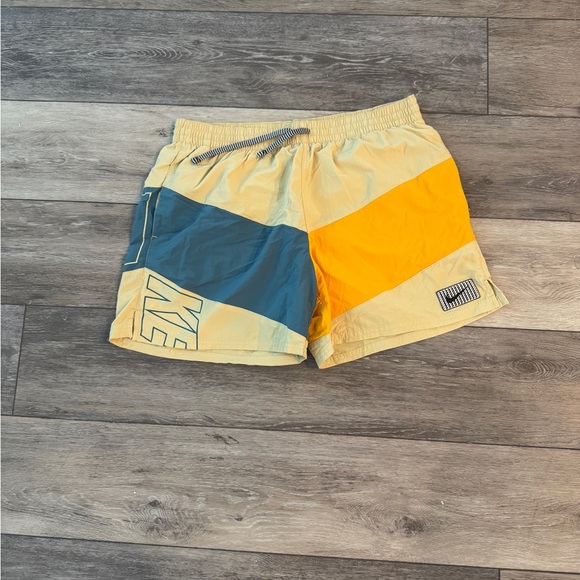 Nike Men's Swim Shorts - Blue and Yellow - Picture 1 of 1